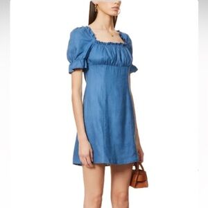 Reformation “Robles” dress. Blue. Size 0